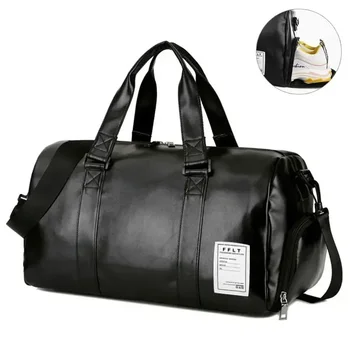 Borsa da palestra Borse sportive in pelle Borse asciutte e bagnate per uomo Donna Allenamento per scarpe Fitness Yoga Bagagli da viaggio Borsa sportiva a tracolla
