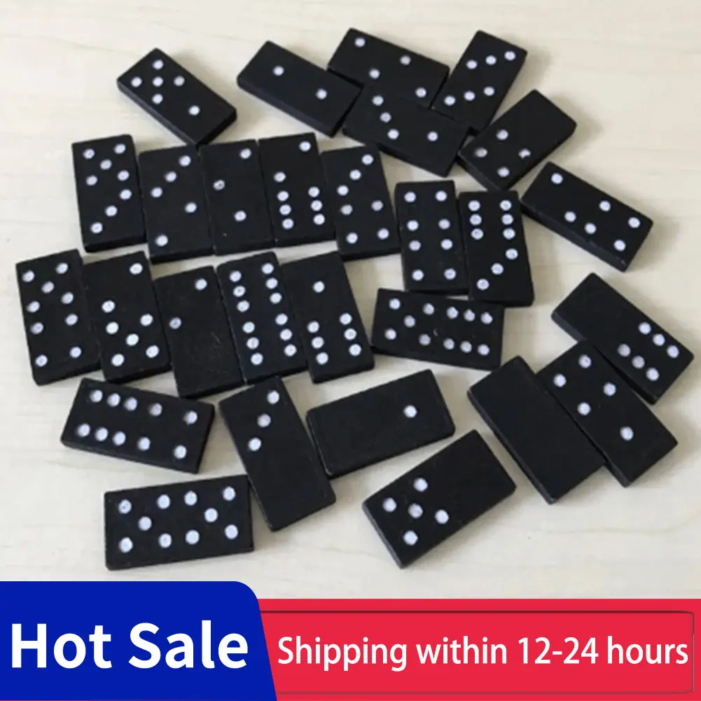 

28 Pcs/Set Wooden Domino Board Games Travel Funny Table Game Domino Toys Kid Children Educational Toys For Children Gifts