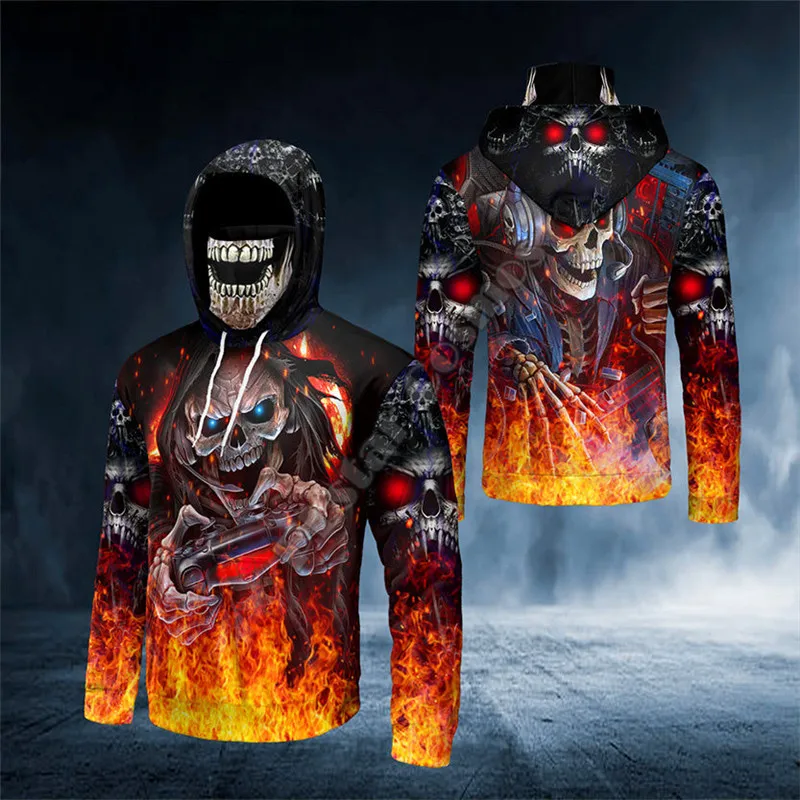 Ragnar Lothbrok Norse Myth King Viking 3D Printed Bandana Hoodie US Size Women Men Casual Pullover Hoodie Mask Warm