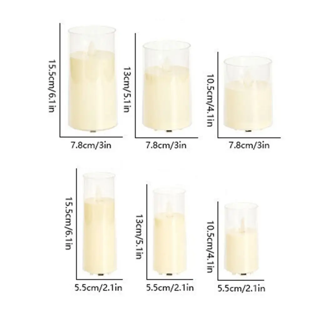 Rechargeable LED Flameless Candles Realistic Flickering with Remote Control Electronic Candles Soft Light Swinging Head