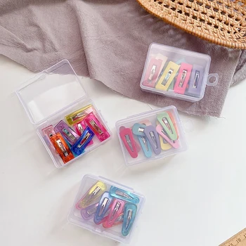 10pcs Colorful Glitter Children Hairpins Metal Barrette Newborn Kids Hair Clips Infant Baby Girls Snap Pins Hair Accessories 1