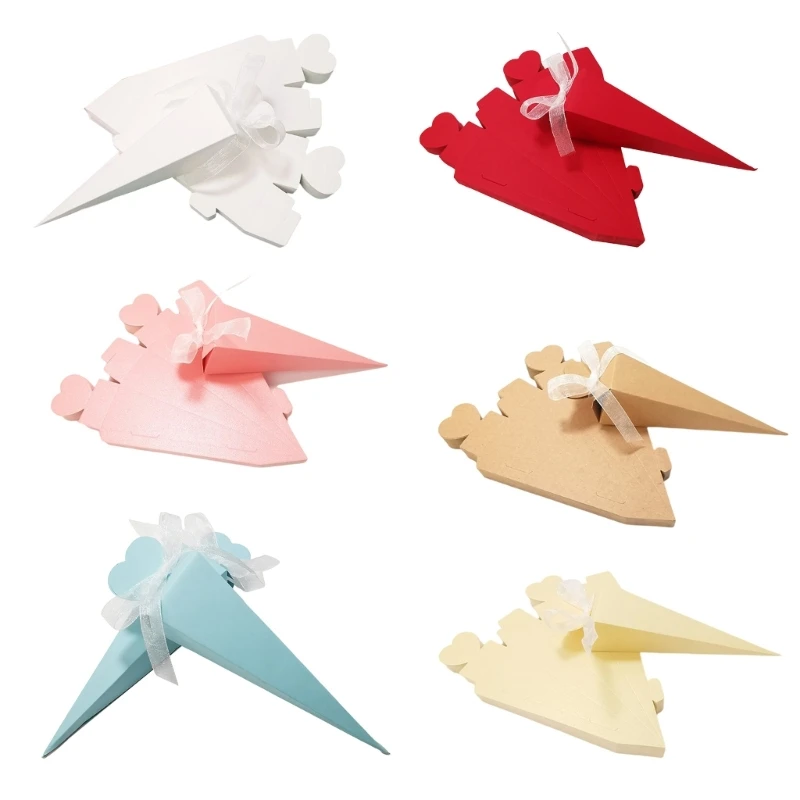 

50 шт. Подарочные коробки в виде пирамиды в форме сердца. Бумажные коробки. Мешочки для конфет. Коробки для свадебной вечеринки.