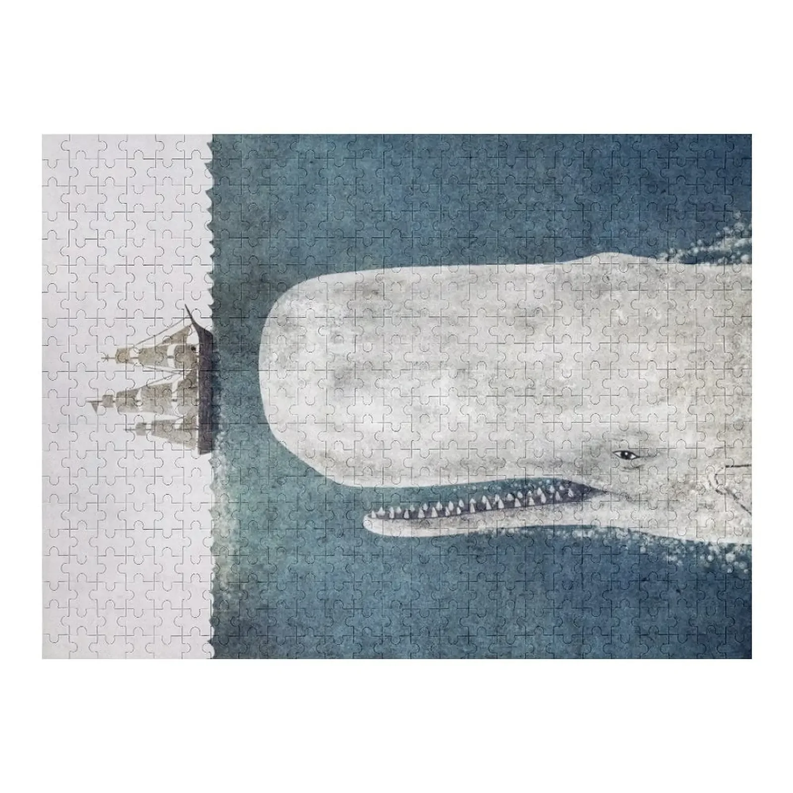 The White Whale Jigsaw Puzzle Personalized Name Toddler Toys Photo Custom Diorama Accessories Puzzle harry whale in concert poster jigsaw puzzle wood photo personalized anime photo personalized gifts puzzle