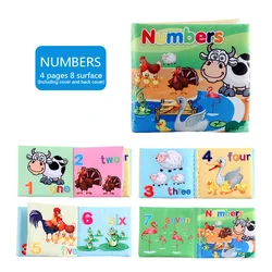 Colorful Cognitive Baby Cloth Books for Early Learning: Fruits, Animals, Numbers & Food for Toddlers (Numbers)