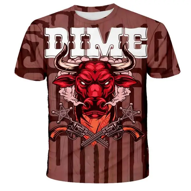 

3d Print Animal Cattle Pattern Tshirt For Men And Women Summer Classic Casual O Neck Short Sleeve Oversized Tee Tops Men Clothes