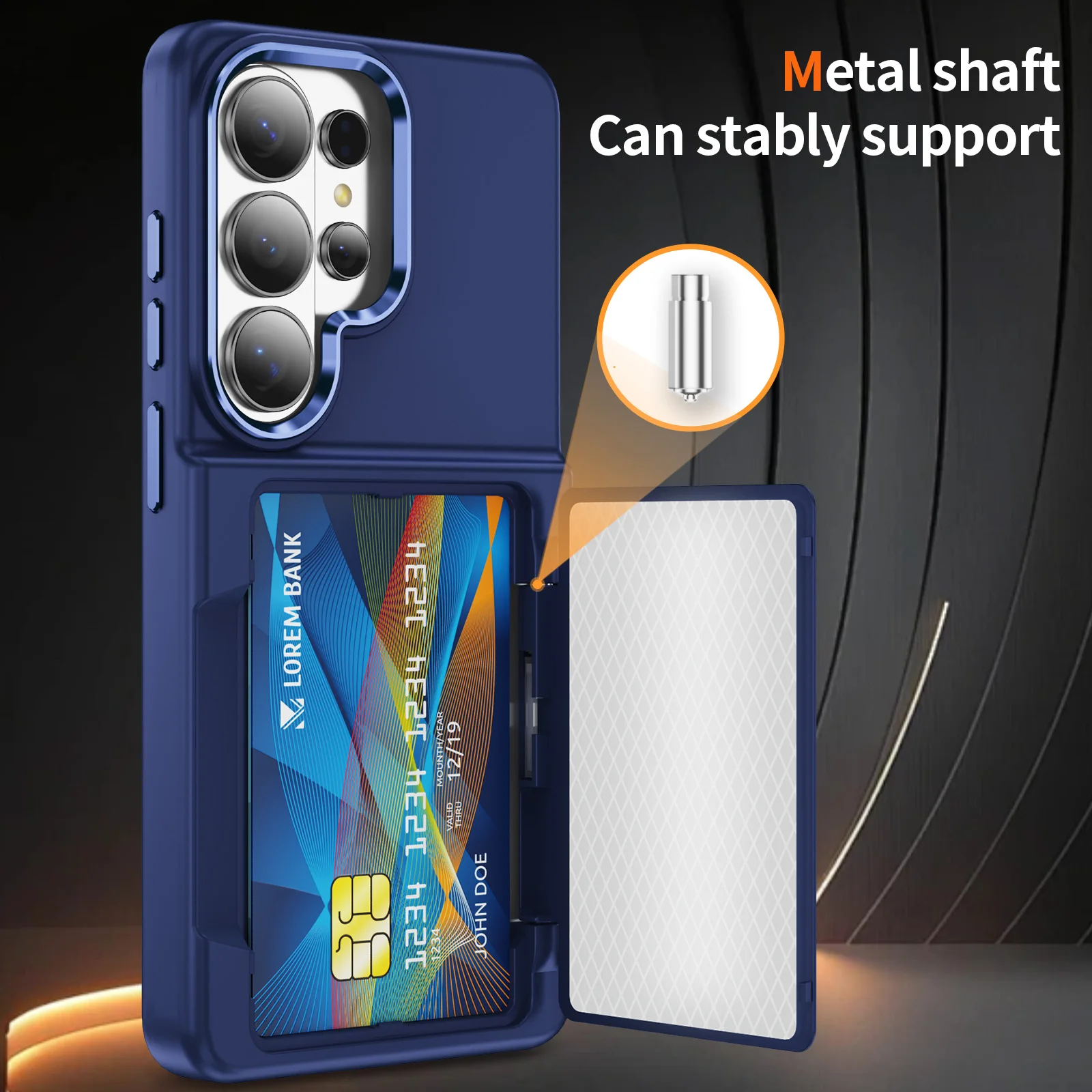 Elegant Skin Feel Wallet Phone Case with Card Slot and Shockproof Bracket Cover