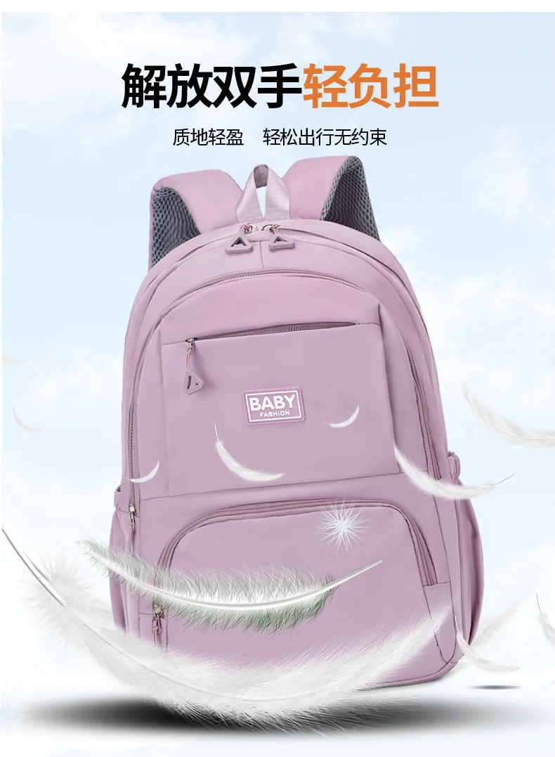 2026 heißer Verkauf Trendy Einfarbig Rucksack Für Studenten frauen Ins Stil Reise Rucksack Junior High School Geschenke – Detail 6