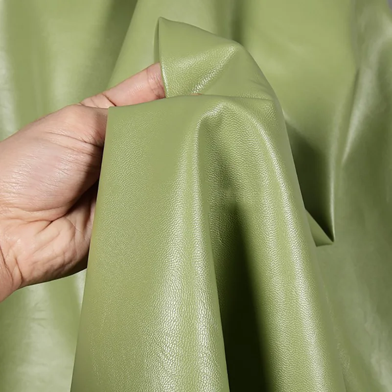 Matte PU Soft Leather Fabric for Sewing Motorcycle Jackets by Half Meter