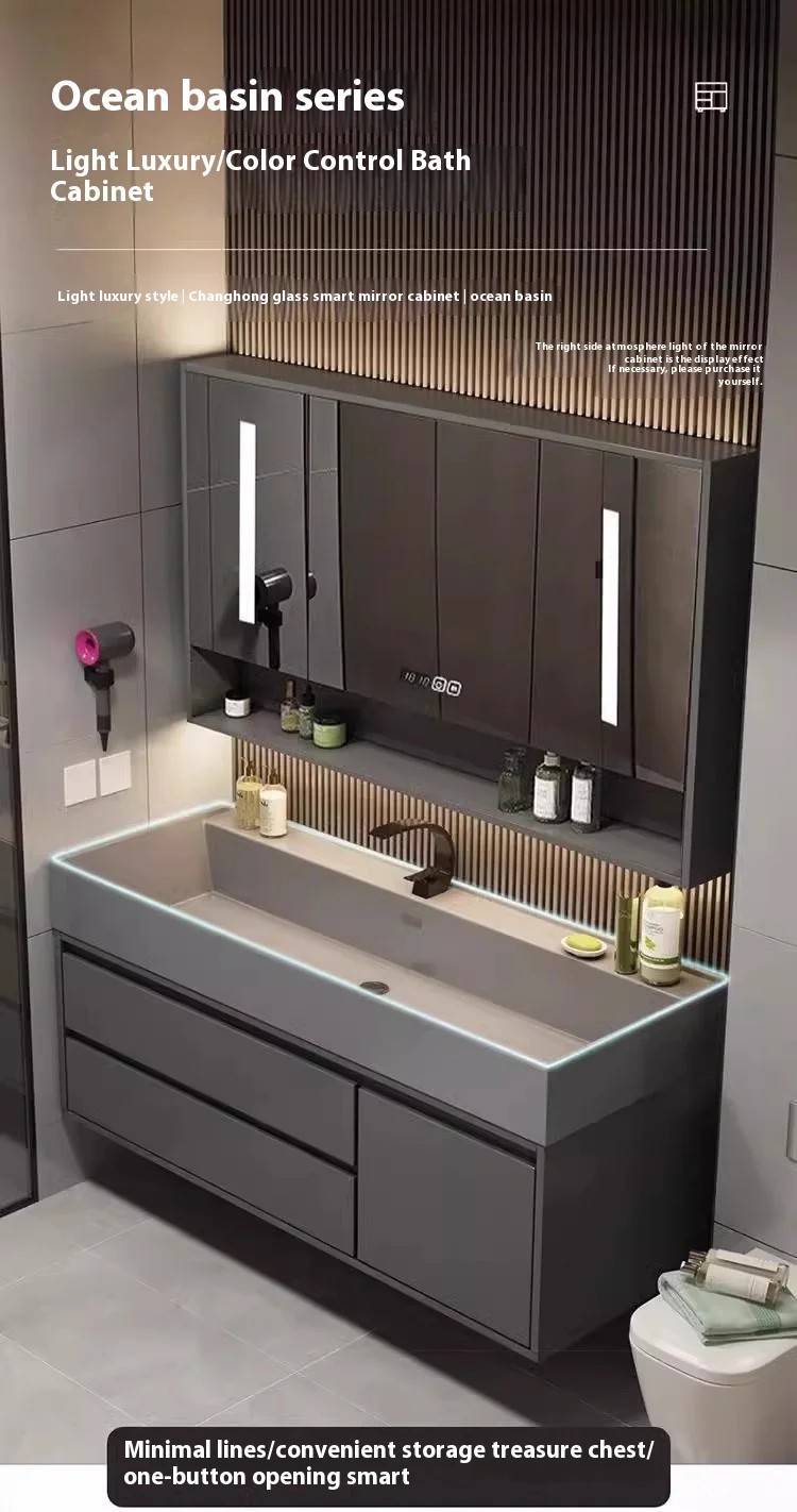 Locker Open Cabinets Towel Cabinet Furniture Luxury Bathroom Kit Mirrors Storage Washbasin Column Wall Kabinet Sinks Drawer