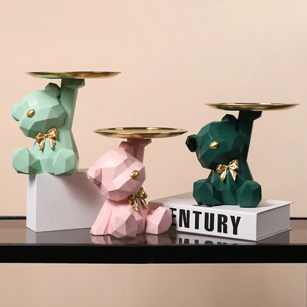 Geometric Bear Key Holder Figurine 2