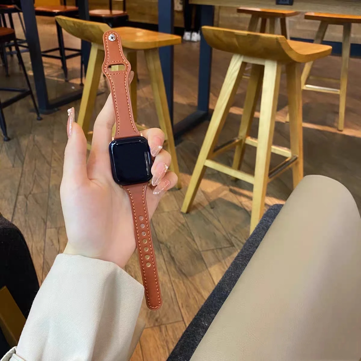 Women's Leather Loop Watch Band