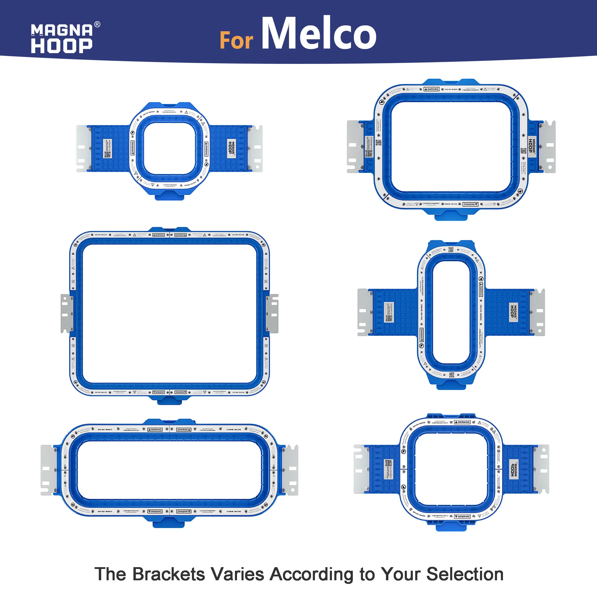 

MagnaHoop Magnetic Hoop for Melco Embroidery Machine Maggie Frame Mighty Hoops Embroidery Magnet Frames