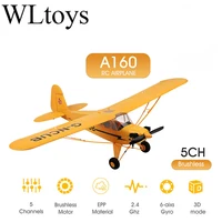 2024 J3-CUB Upgrade WLtoys A160 RC Airplane 5CH Remote Control Plane 3D/6G 1406 Brushless Motor Outdoor Foam Fixed-wing aircraft 1