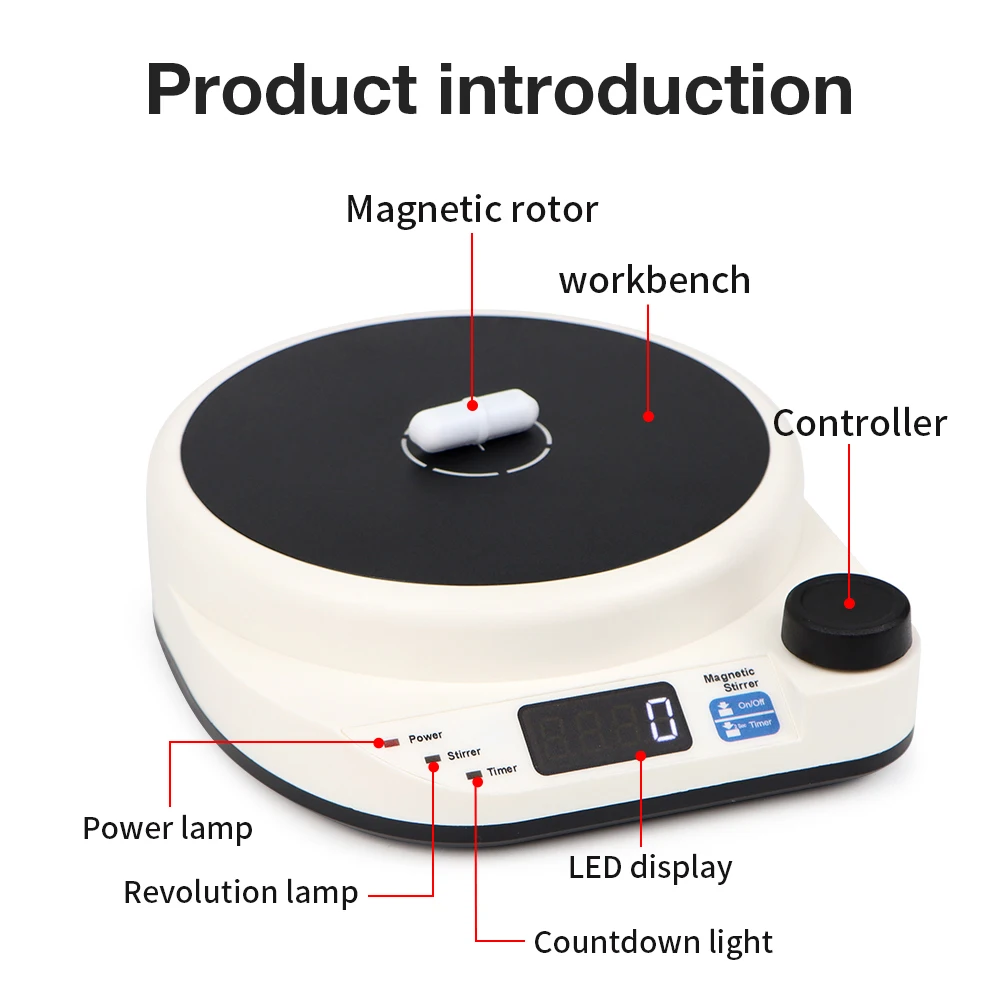 Magnetic Mixer 2000RPM Mini Electric Magnetic Stirrer