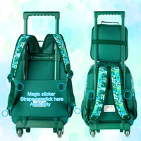 Rolling Backpack for Boys Girls, Kids Roller School Bag with Wheels Toddler Wheeled Bookbag Elementary 2