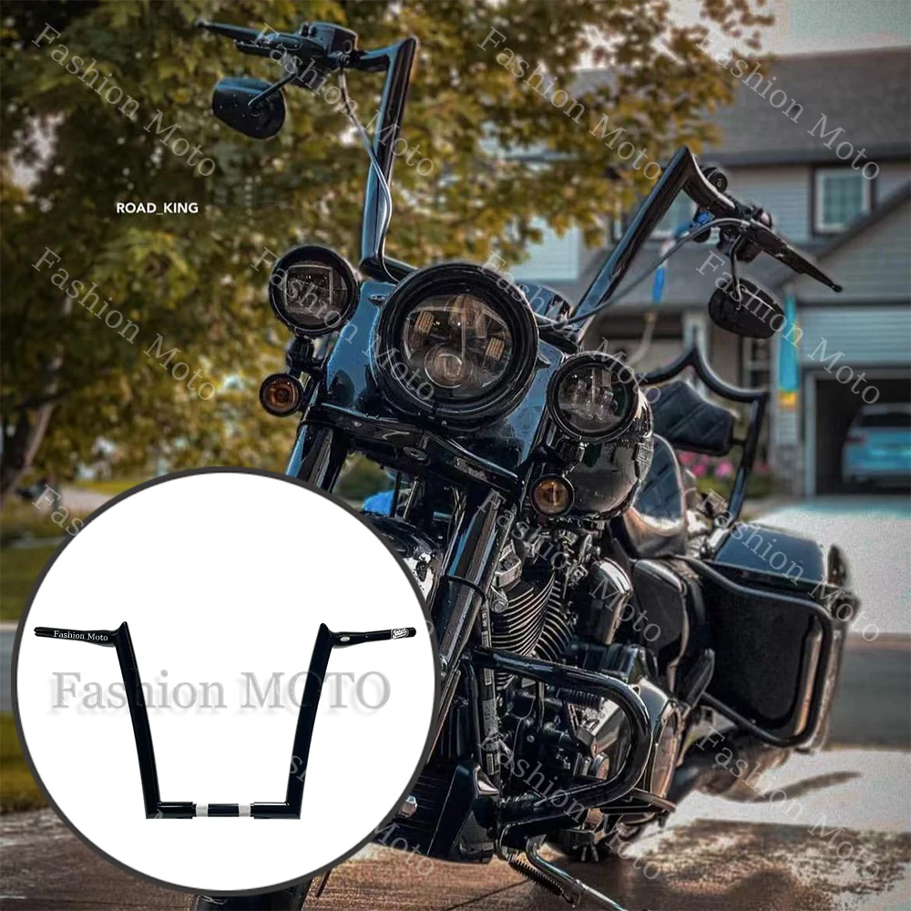 Massive 1 1/2 Inch Ape Hangers Handlebars, 12 Inch Black Handlebars for  Harley Davidson