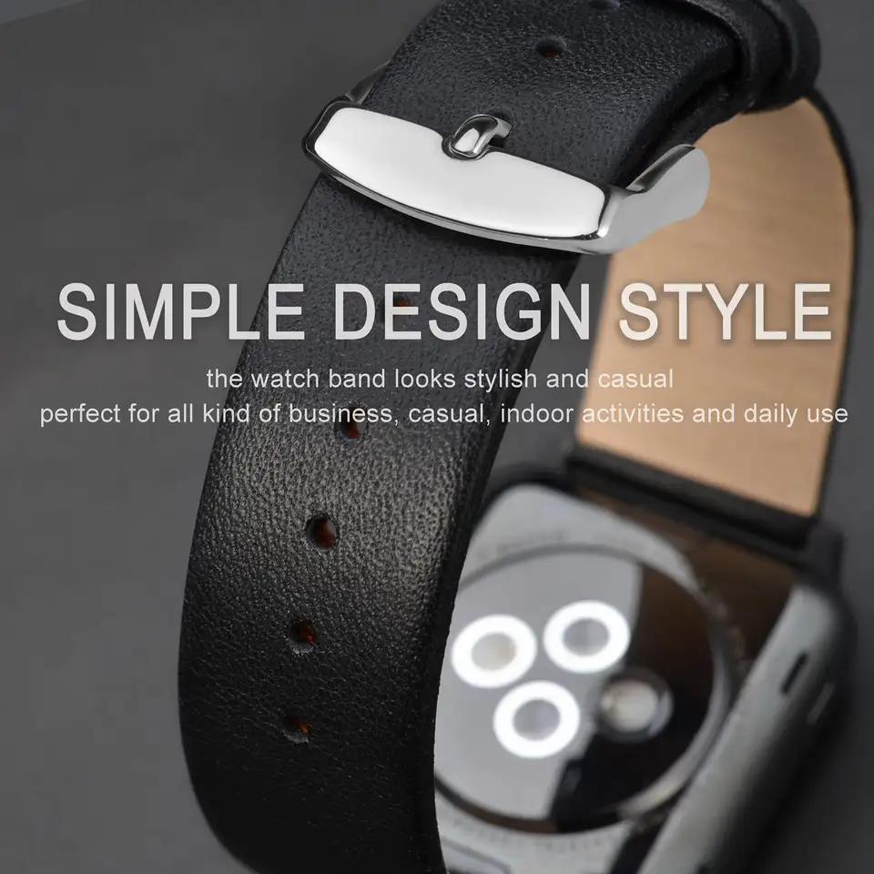 ANNEFIT Cinturini Per Orologi In Pelle, Cinturino 20mm Con Fibbia Argento, Comapatibile Con Orologi Intelligenti E Tradizionali (Marrone Scuro - Foto 9