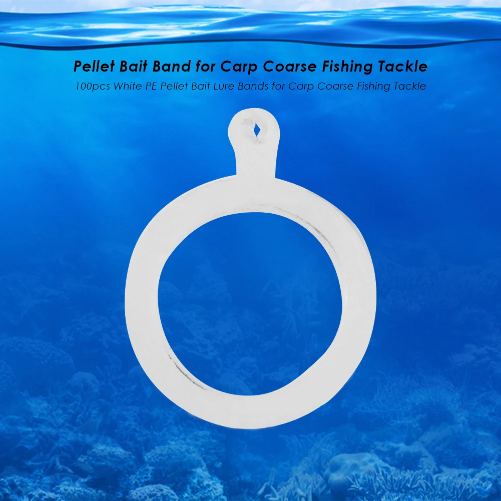 White PE Pellet Bait Lure Bands for Carp Coarse Fishing