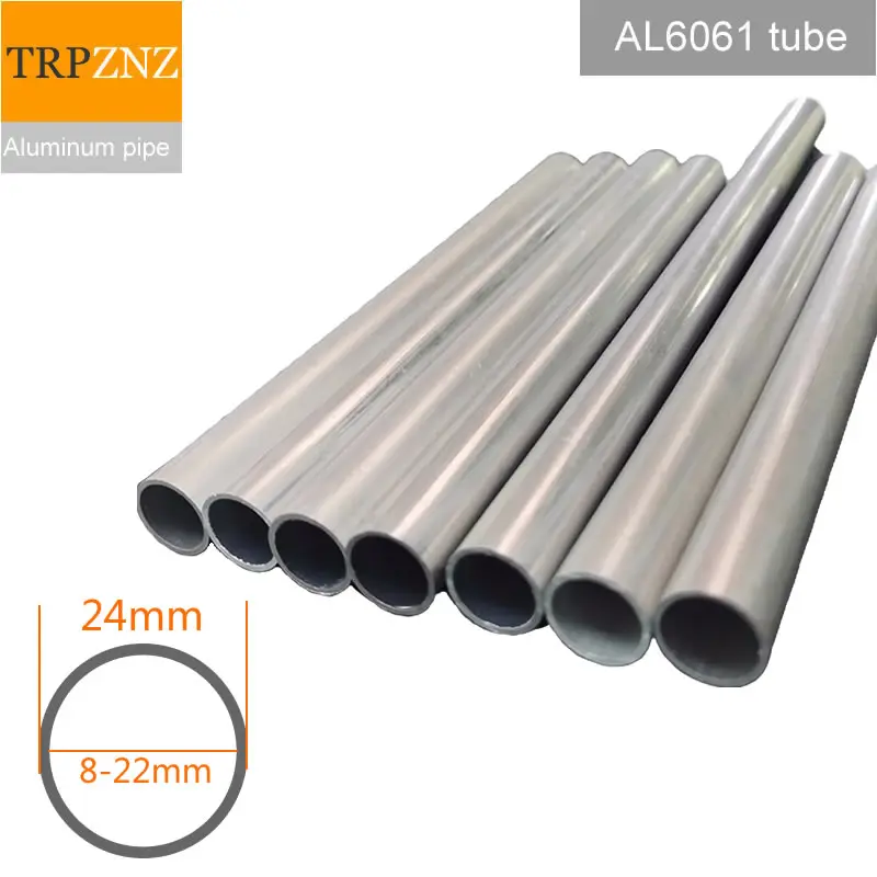 24-Inch 6061 Aluminum Round Tube - 1-5/8" OD, 1-3/8" ID, 1/8" Wall Thickness, T6511 Temper