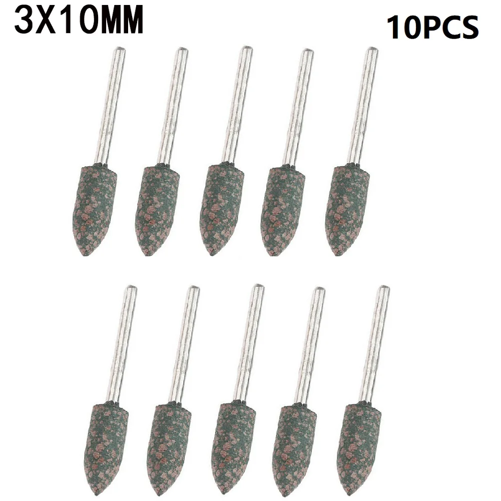 

10pcs 4-12mm Rubber Polishing Burrs 1/8inch Shank Rotary Tools Electric Grinder Tool Accessories For Wood Stone Grinding