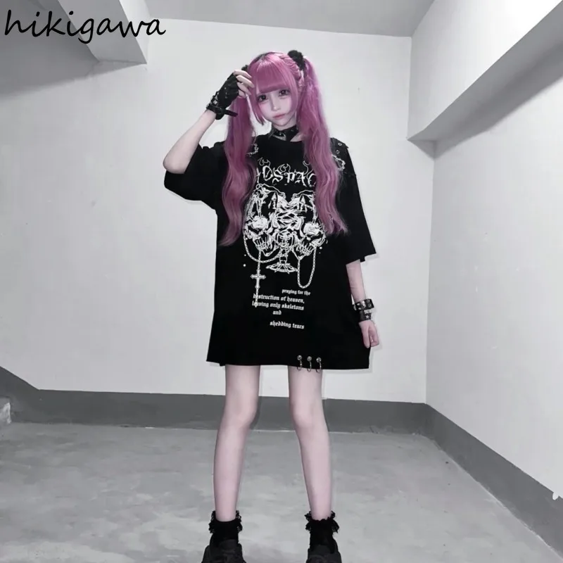 Y2k T Shirts Women Streetwear Japanese Tees 2026 Ropa Mujer Fashion Casual Camisetas Short Sleeve Cartoon Summer Tshirt Tops 3