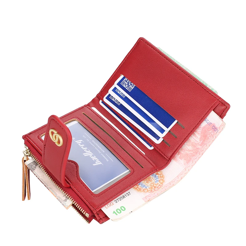 New Small Wallets Fashion PU Leather Top Quality Female Purse Short Card Holder Brand Wallet For Women.