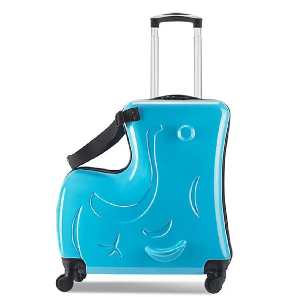 Kid Lovely Rolling Luggage boy Cool Trolley Suitcases On Wheels Children Carry On suitcases girl pink Riding trolley case