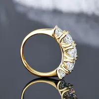 Moissanite Wedding Rings 925 Silver
