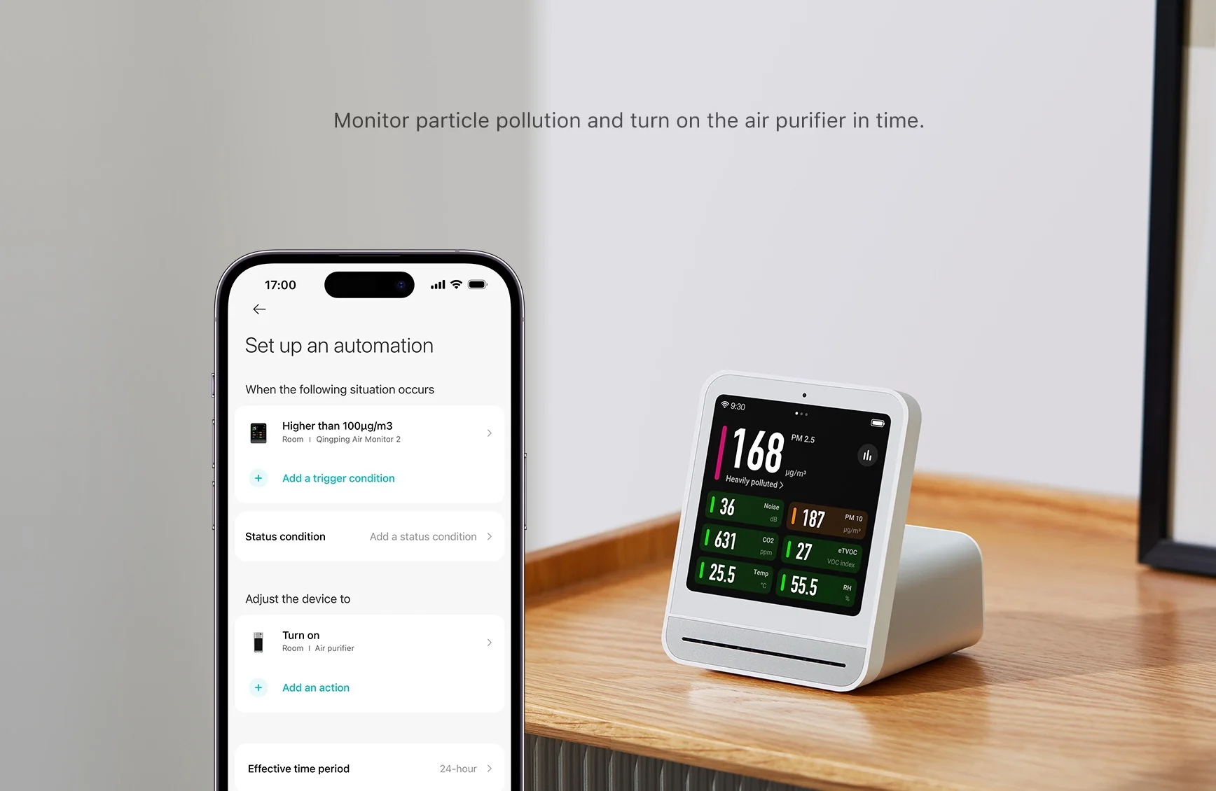 Original Air Monitor 2 Smart Home Touch Screen Control Temperature Humidity Sen