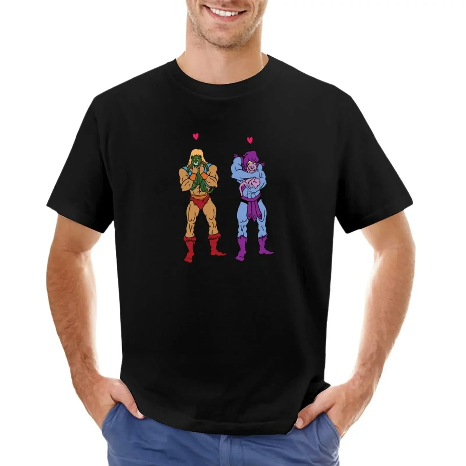 He-Man E Skeletor Snuggle Break T-Shirt Kawaii Abbigliamento Sport Fan Magliette Per Uomo Cotone