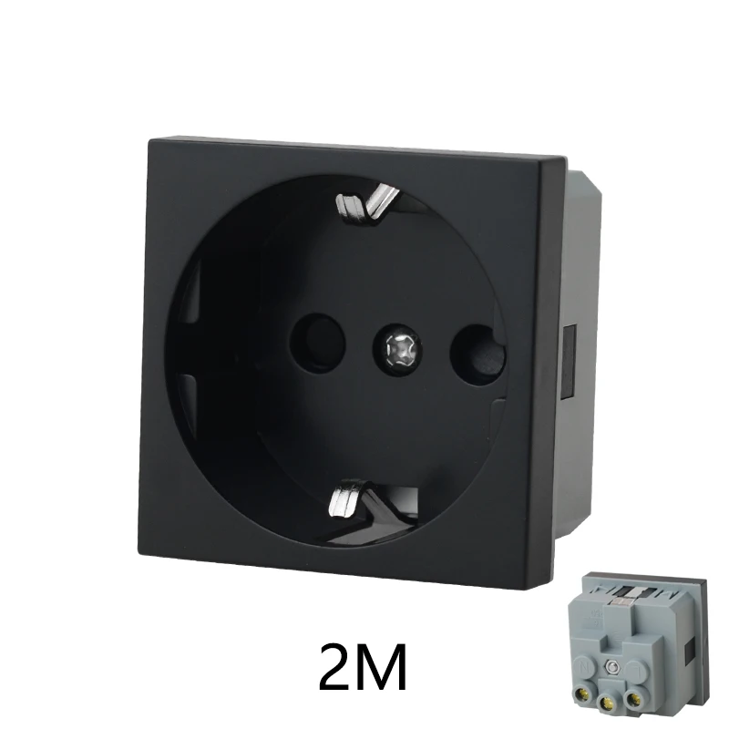 Multifunctional Hidden Pop-Up Desktop Socket with Universal Features - Black