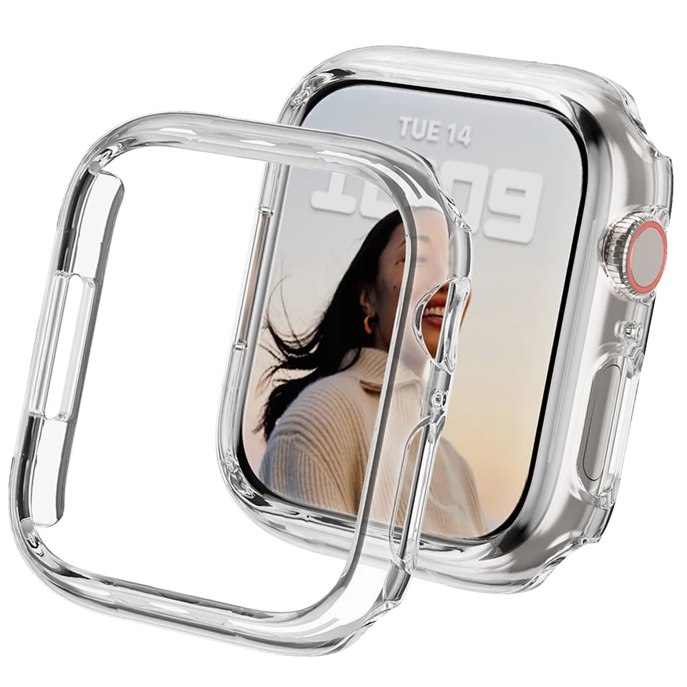 

Cover for Apple Watch Case 45mm 41mm 44mm 40mm 42mm 38mm 44 45 mm Accessories PC Protector bumper iWatch Series 8 7 SE 6 5 4 3