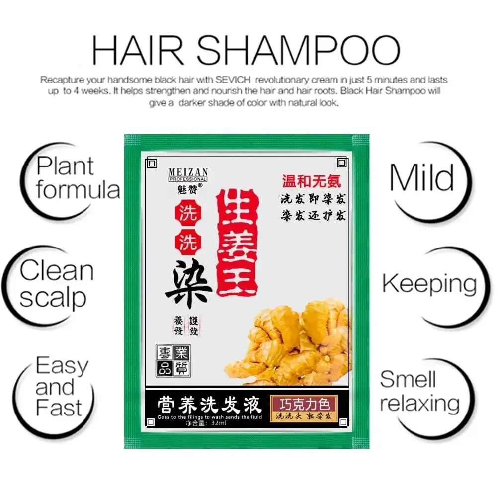 Hair Dye Shampoo,Hair Color Dye,Hair Dye Shampoo Instant Hair Color Change Long Lasting Natural Ginger Extracts