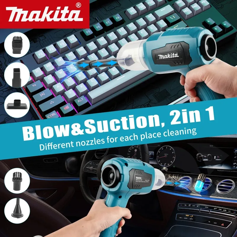 Makita 18V 무선 핸드헬드 미니 진공 청소기 다기능 먼지 흡입 도구 Makita 18V 리튬 배터리와 호환 가능