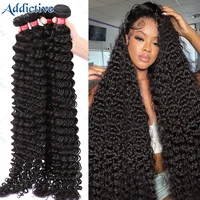 Burmese Curly Hair Bundles Virgin Hair Human Hair Extensions Double Weft Deep Wave Bundles 100% Unprocessed Raw Hair Weaving 1