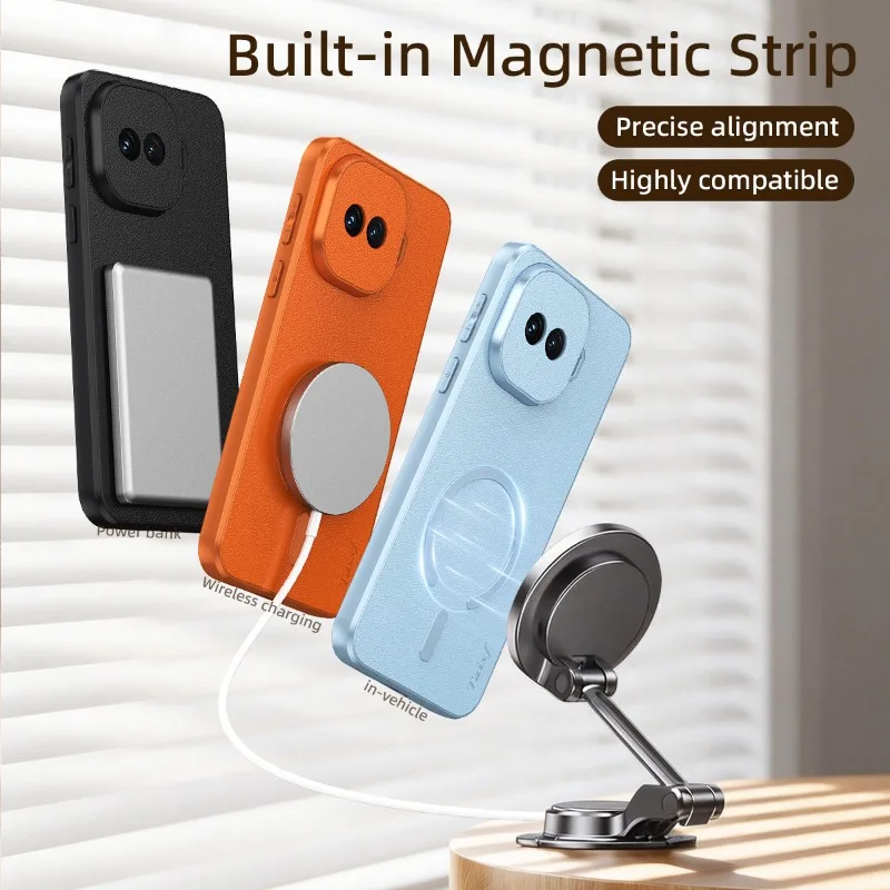 Magsafe Goat Leather Magnetic Wireless Charging Shockproof Phone Case
