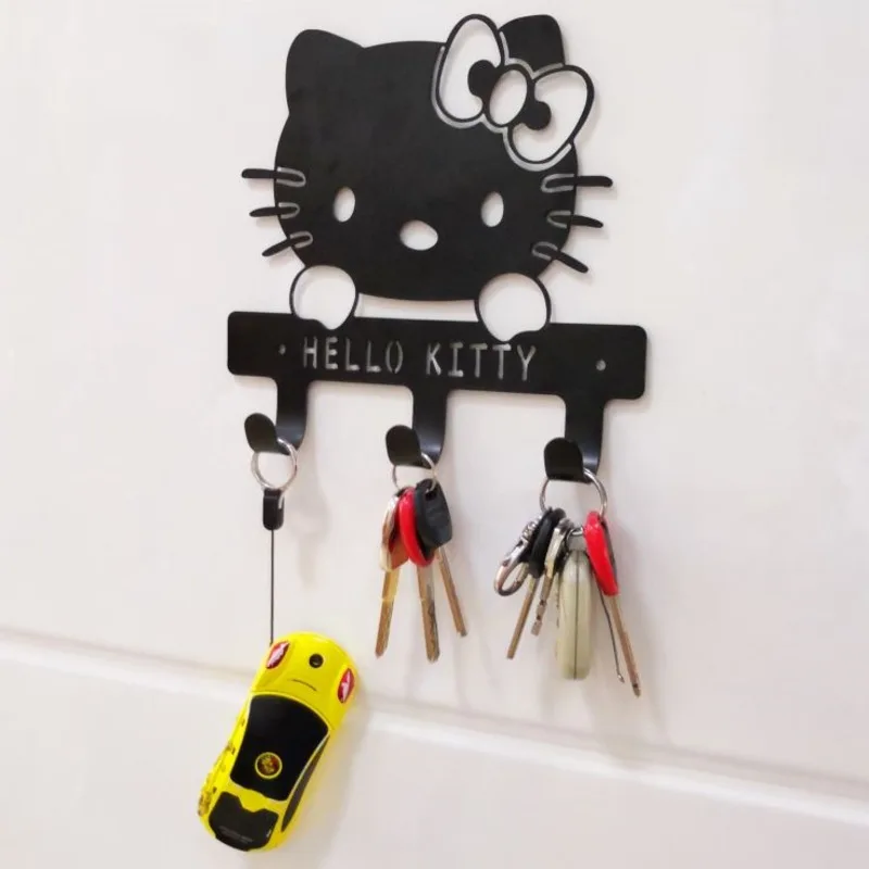 New Sanrio Hello Kitty Storage Ornaments Hooks Cartoon Creative Door Wall Decor Miscellaneous Items Key Bag Storage Hooks Cute storage hooks