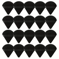 20 Pieces Black Triangle Powder Puff Makeup Puff Velour Face Cosmetic Foundation Sponge Wet Dry Makeup Tool For Makeup Starters 2