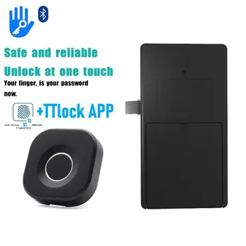TTlock Smart Fingerprint Lock Biometric Drawer Lock Fingerprint TTlock APP Unlock Smart Door Lock for Drawer Cabinet Wardrobe 1
