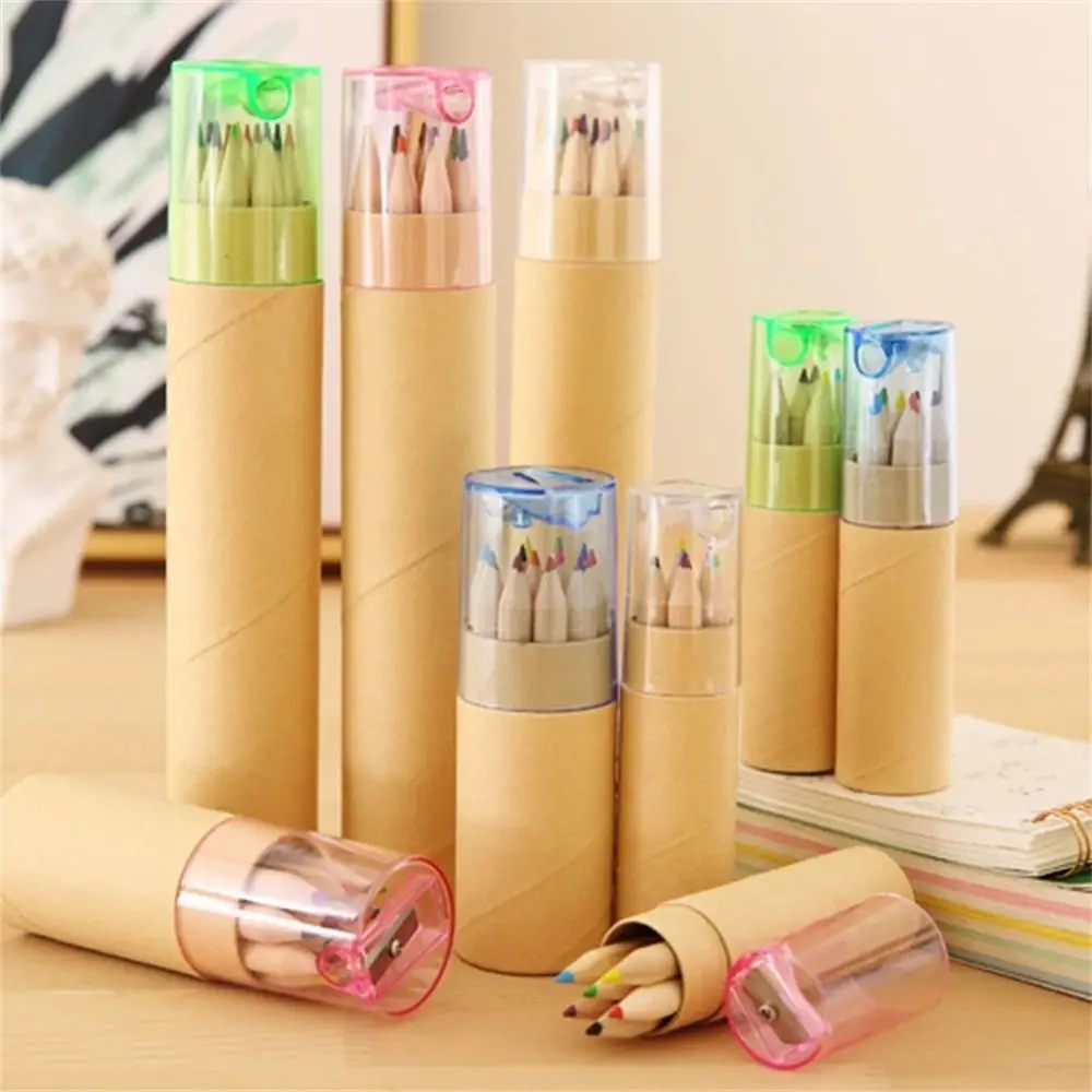 Professional 12 Color Pencil Crayon For Students School Supplies Stationery Oily Colored Pencil Art Painting Tool 1pcs uni water soluble crayon k7610 oily crayon k7600 for painting brush roll paper crayons can be pulled creative stationery