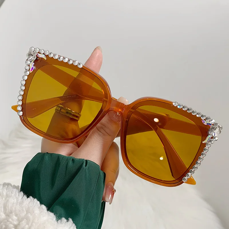 2023 Mode quadratische Sonnenbrille Frauen Vintage Kette Dekoration coole Sonnenbrille  Damen lässig Mädchen Brillen uv400 lentes de sol - AliExpress