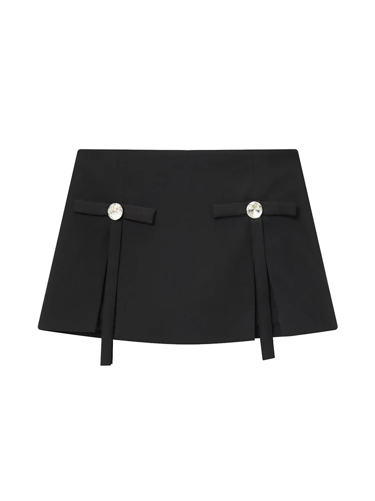 2026 New Shorts Skirts Set For Women Chic Button Sleeveless Tank Tops High Waist Mini Skirts Casual Fashion Lady Vest Suit