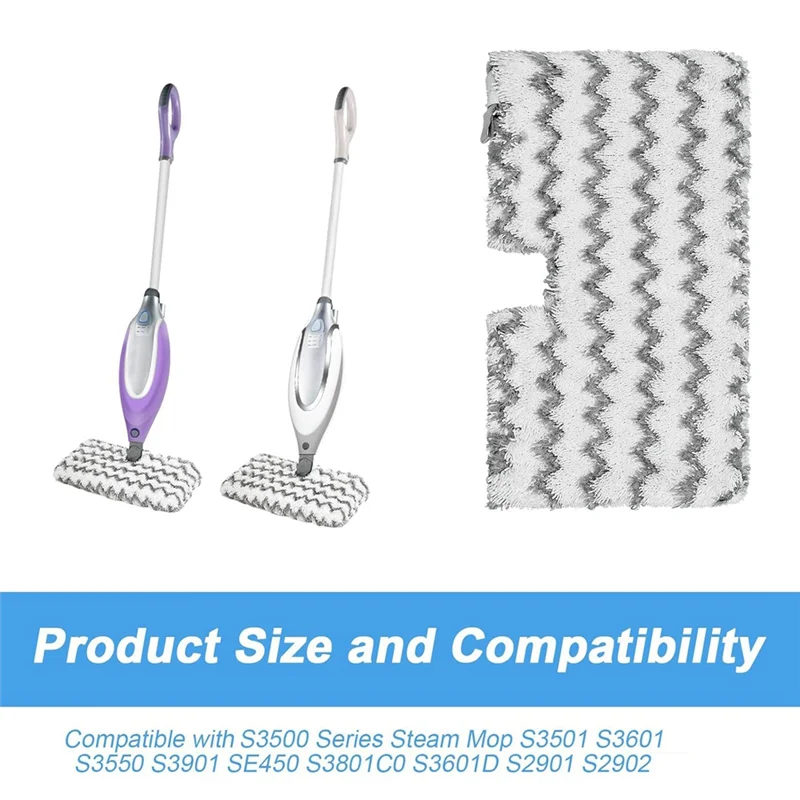 מחליף רצועות A19F-Steam Mop עבור Shark S3500 Series S3501 S3601 S3501S S3601C Steam Pocket Mop מיקרופייבר Scrub Mop Pads