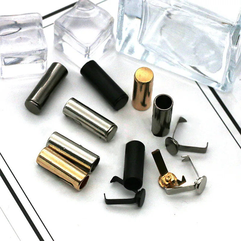 5 Sets Detachable Alloy Cord Stoppers With Lid Cap For Rope Apparel Accessories
