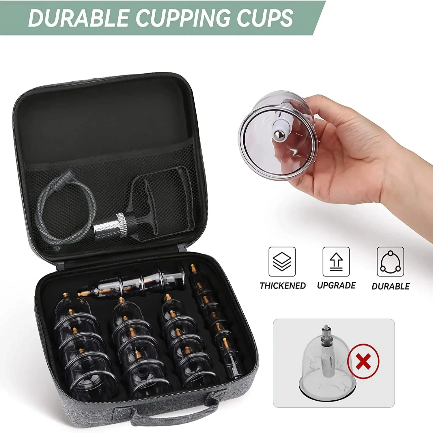 Cupping Therapy Set Vacuum Cupping Set Suction Cups Massage Physiotherapy Jars Chinese Medicine Anti Cellulite For Body Massager 4