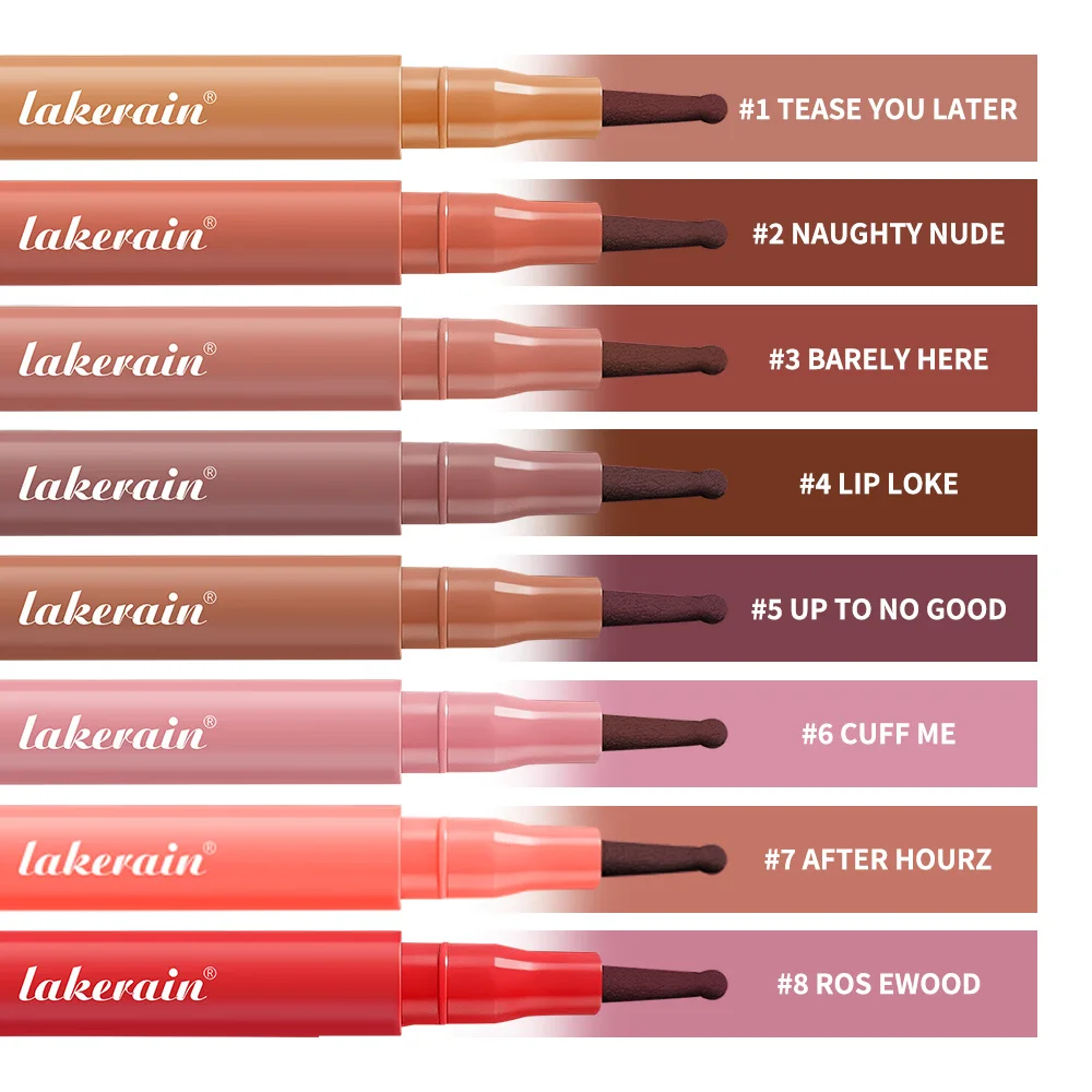 Lip Liner Stain Waterproof Long Lasting 8 Colors Transfer Proof Smudge Resistant No Bleed Formula Cosmetics