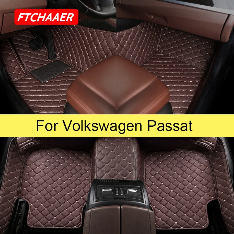 Ftchaaer Car Floor Mats For Vw Passat B5 B5.5 B6 B7 B8 Foot Coche