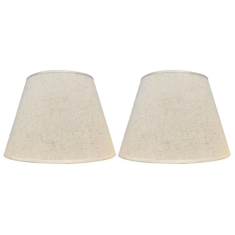 

2X Table Lamp Lampshade Accessories E27 Linen Bedside Lamp Wall Lamp Floor Lamp Shade Cloth Lower Diameter 30Cm White