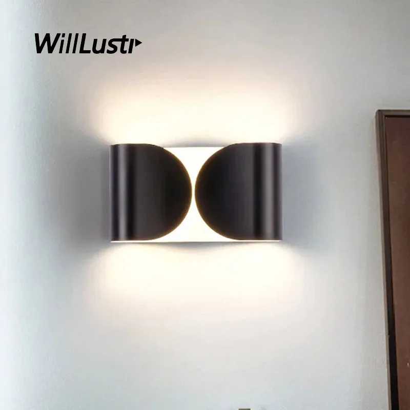 

Metal Bow Wall Lamp Stainless Steel Sconce Hotel Bar Cafe Hallway Bedside Balcony Iron Warm White LED Lighting