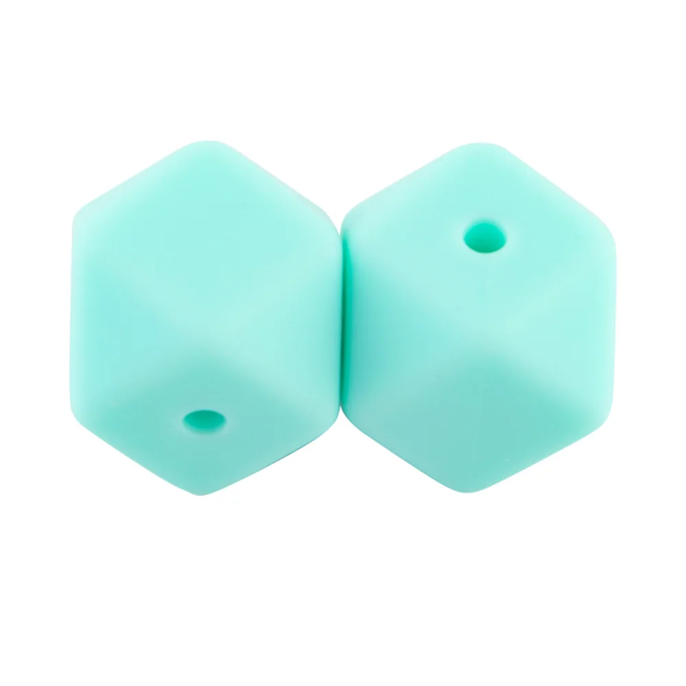 thumbnail image 1 of Sunrony 20 piezas de cuentas de silicona hexagonales de 14 mm/17 mm, cuentas de silicona para hacer joyas, cadena de chupete DIY a granel, accesorios de joyería, 1 of 5